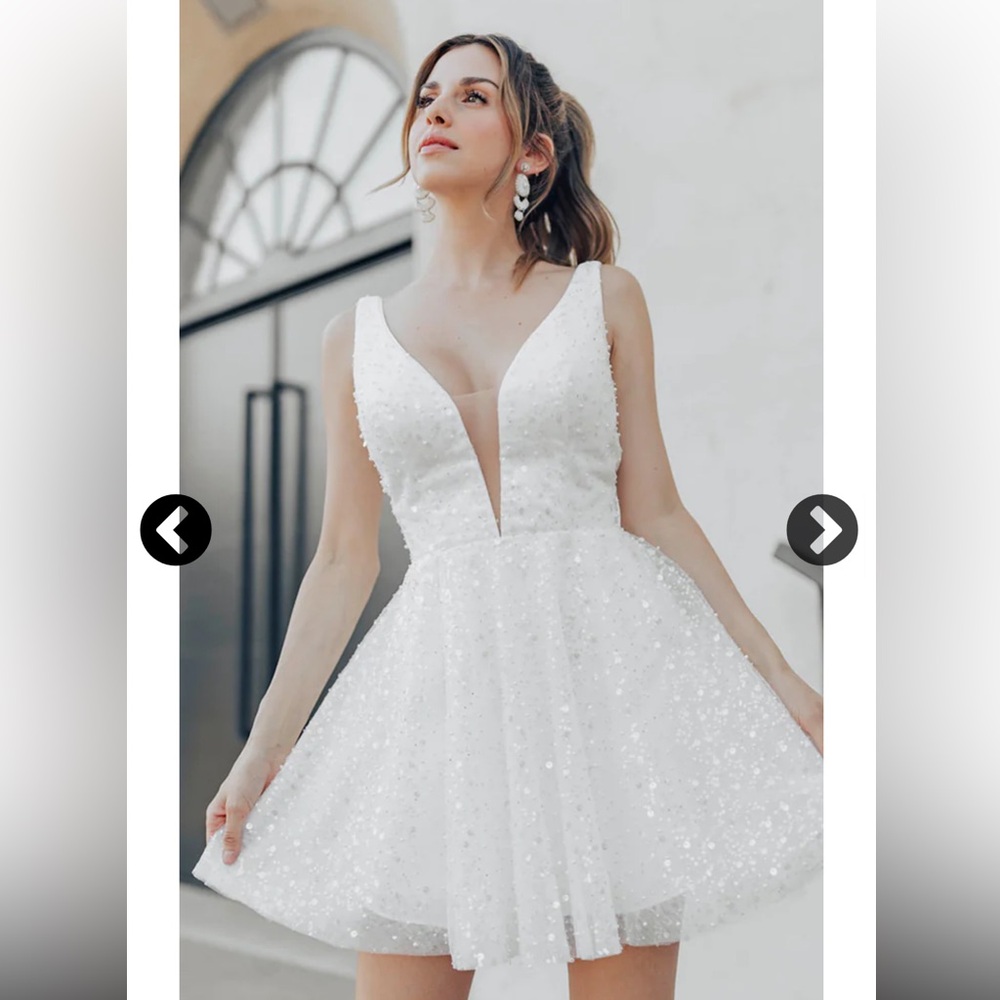 UNTAMED PETALS BY AMANDA JUDGE White Mini Dress